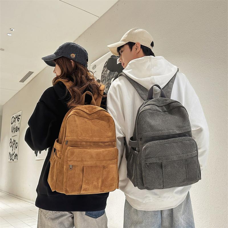 Stylish Backpack for Men and Women with Multiple Pockets and Front Zipper Design