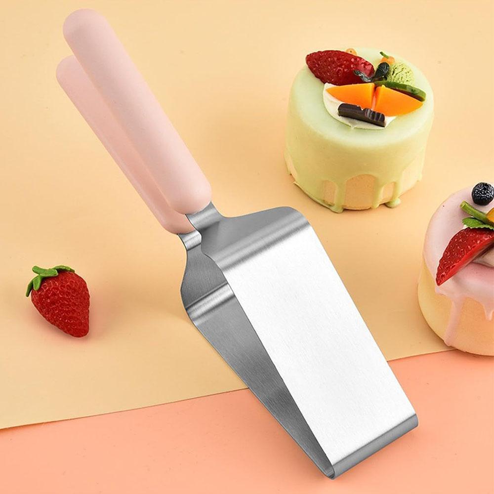 Tårtkniv i rostfritt stål med halkfritt ergonomiskt handtag för bröllop, födelsedag