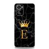 Crown Letter A To Z Phone Case For Xiaomi Redmi Note 13 12 5G 9S 9 8 10 11 Pro Plus 4G 9T 13C 12C10C 9C 9A 7 Pro Clear Cover