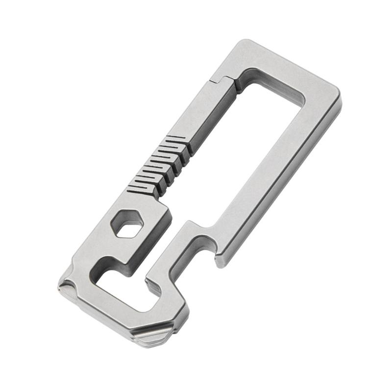 Titaniums Alloy Key Holder Outdoor Tool Key Holder with Bottle Opener Screwdriver Outdoor Keychain Multitool Enduring
