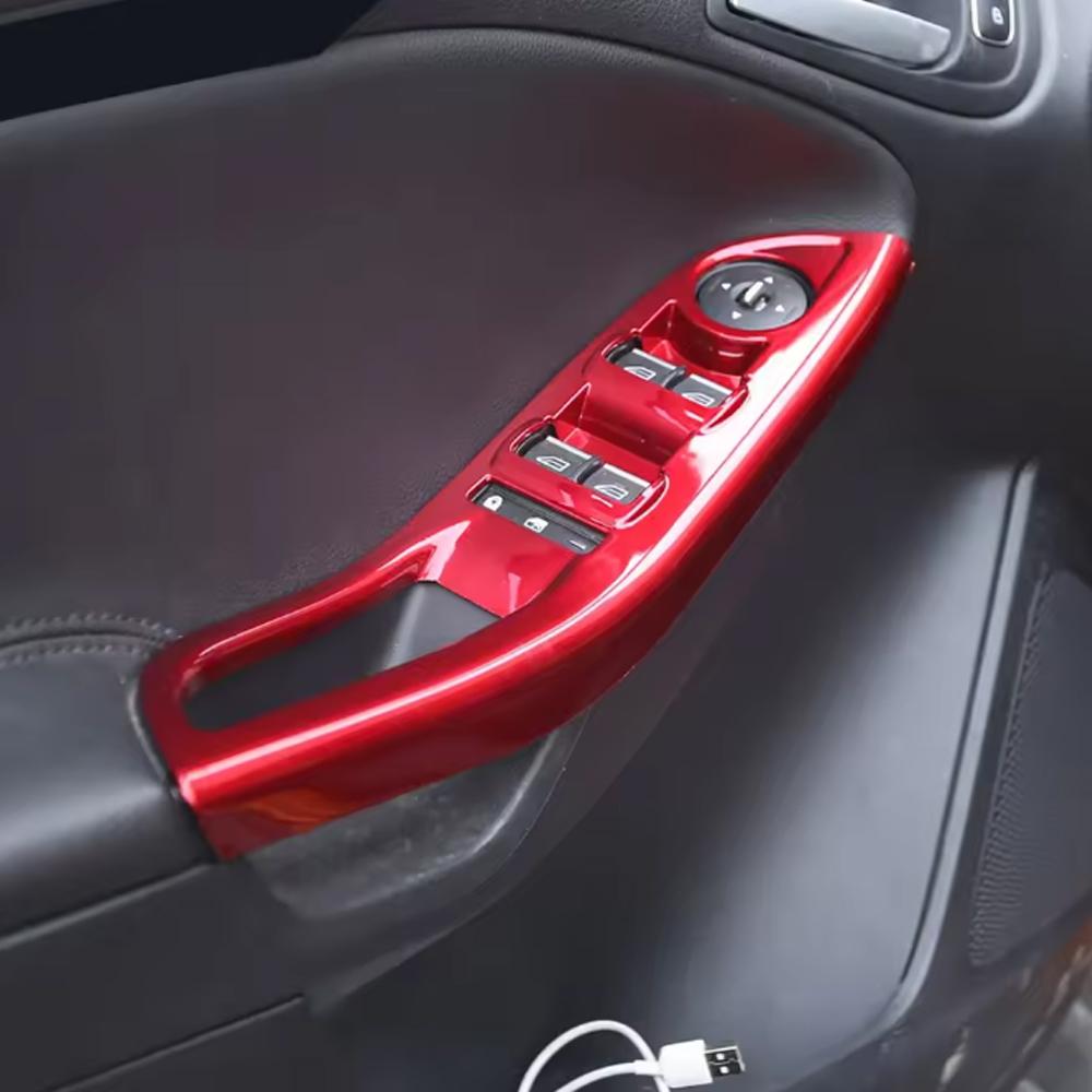 ABS Car Window Lifter Panel Frame Decoration Cover Trim Sticker For Ford Focus 3 MK3 MK4 2015-2018 Interior Accessories