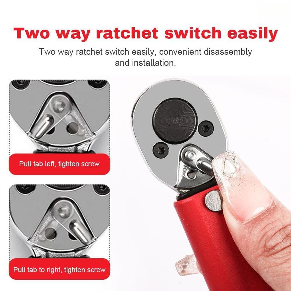 1/4Inch Portable Drive Spanner Kit Adjustable Torque Wrench Set 2-24N.m Hand Tool Bicycle Motorbike Car Repairing Accessory