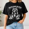 Snacks Make Me Nicer and Kids Tshirt, Funny Raccoon Tee, Snack Lover Gift, Cute Foodie Humor and Kids Tshirt