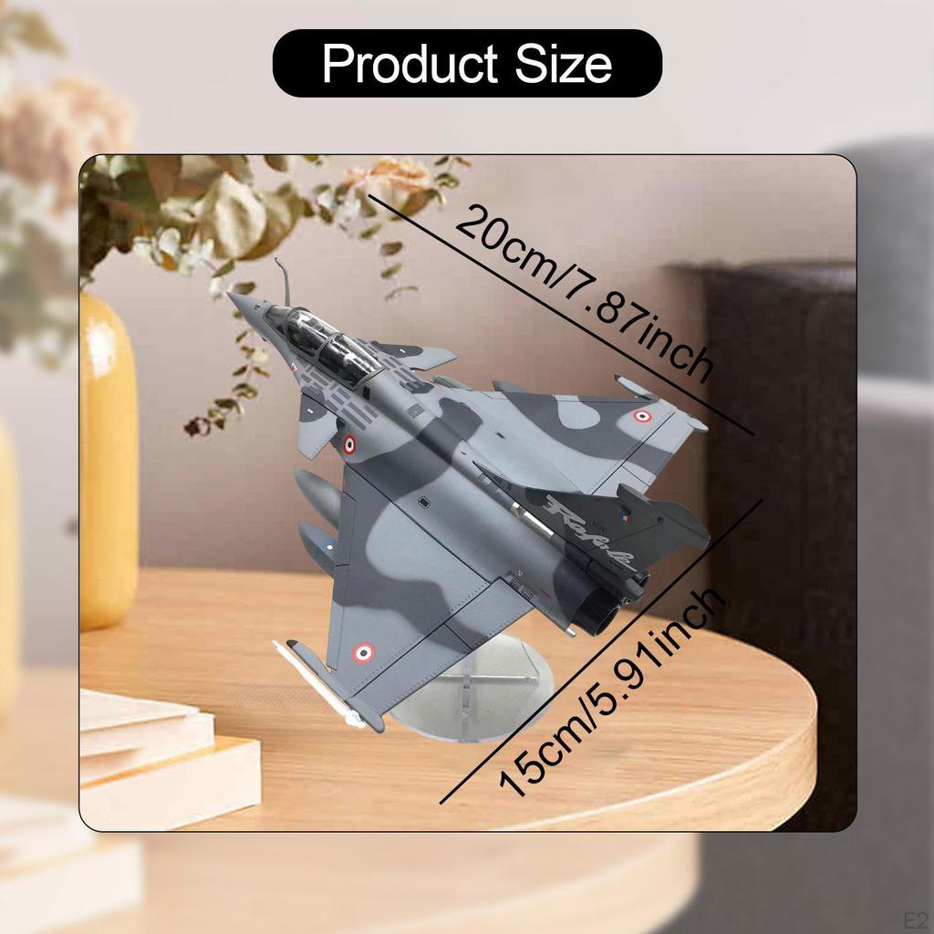 1/72 Rafale B Kampfflugzeug Modellflugzeug Sammlungen Diecast Flugzeug Spielzeug mit Ausstellungsständer für