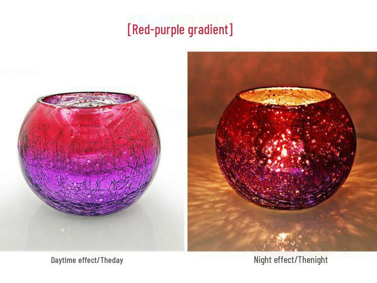 European Electroplated Glass Candlestick - Romantic Candlelit Dinner Decoration, Round Wedding or Festival Gift.