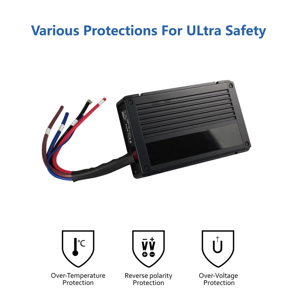 12V 20A DC To DC OnBoard Battery Charger IP65 Waterproof Multiple Protection with MPPT for