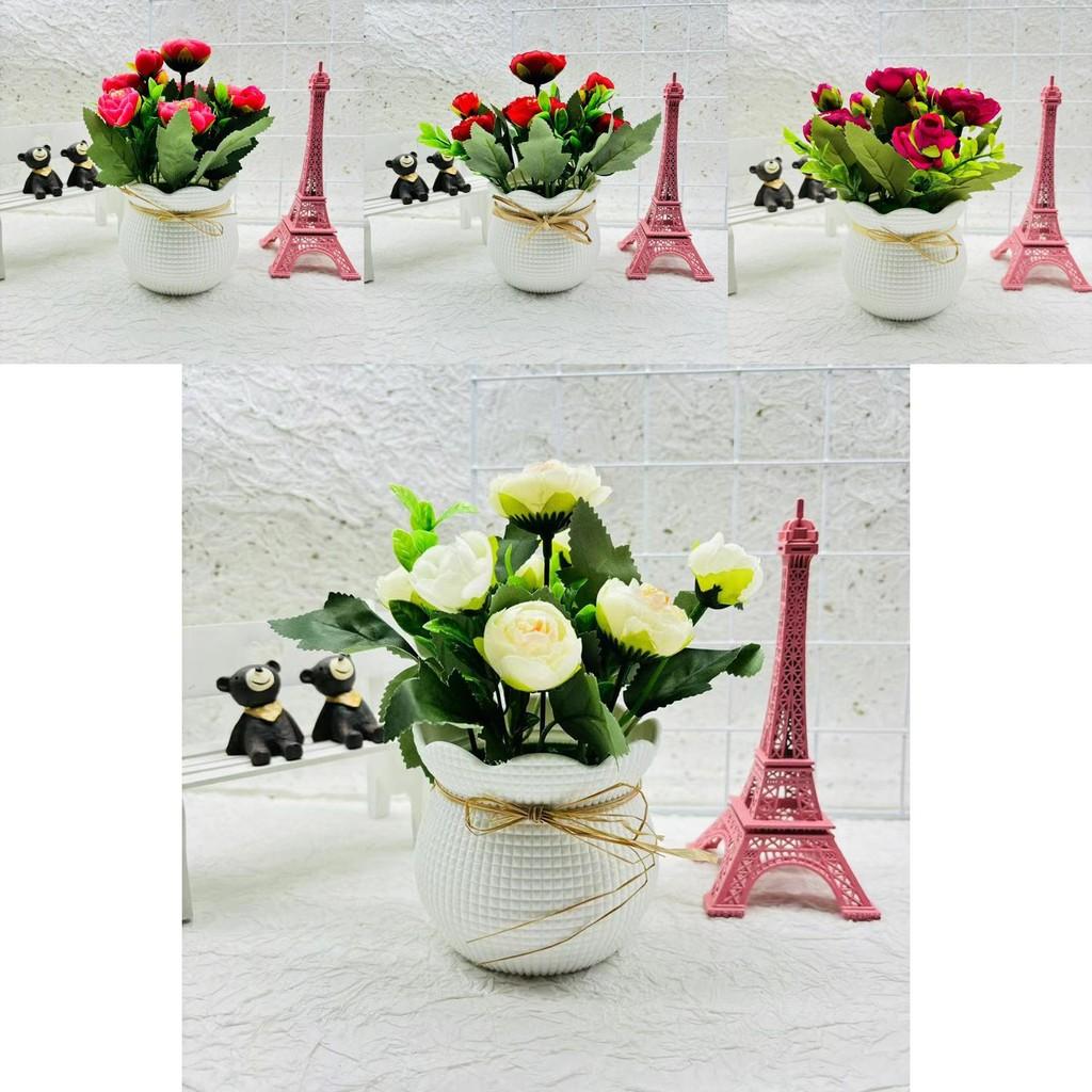 Camellia Sp Green Plant Indoor Decor With Plastic And Silk For Home And Wedding Use