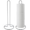 Zwei freistehende Toilettenpapierrollenhalter zur Aufbewahrung für Bad und Küche (Silber)