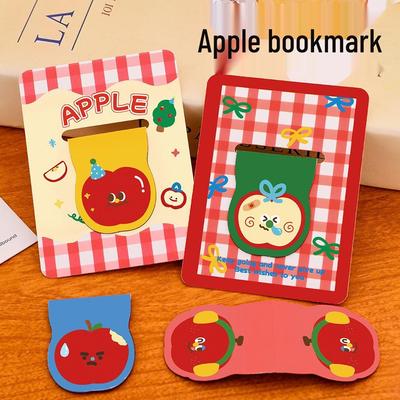 Süßer Apfel Magnet Lesezeichen: Cartoon Seitenhalter und Geschenk für Schüler