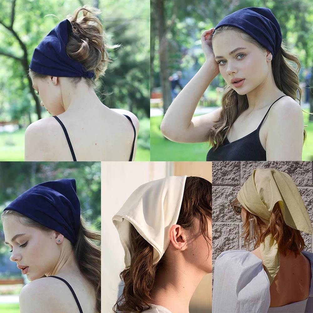 Cute Headbands Candy Color Women Hair Accessories Bandana Headwrap Triangle Hair Scarf Turban