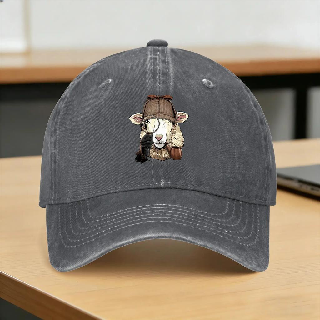 Sheep Detective Farmer Sheep Farm Animal Lover Casual Baseball Cap For UnisexTeens Summer Outdoor Sports Trucker Hat