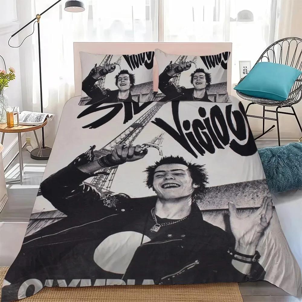 Duvet Cover Pillowcases S-sex P-pistols R-rocks B-band Bedding Set, for Kids Adult Bedroom Decor Twin Full Queen King Size Gift