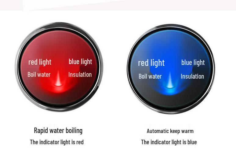 Wanlida Red Stainless Steel Smart Electric Kettle with Double-Layer Anti-Scald Insulation and Constant Temperature Control.
