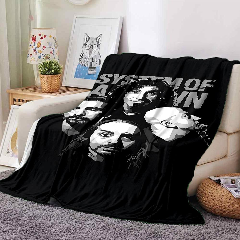 

1pc System of a Down Soft Flannel All-Season Throw for Home, Office, Outdoor UseDurable Comfort 100491 80cmx120cm(31inx47in)