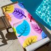 Colorful leaves with fresh patterns polyester microfiber beach towel is highly absorbent suitable for swimming and beach outings