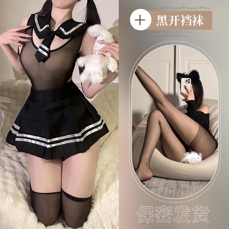 Fun Inside J Wind Soft Sister College Wind Short Skirt Pure Student Clothing Sailor Secretary Uniform Temptation Short Skirt Set