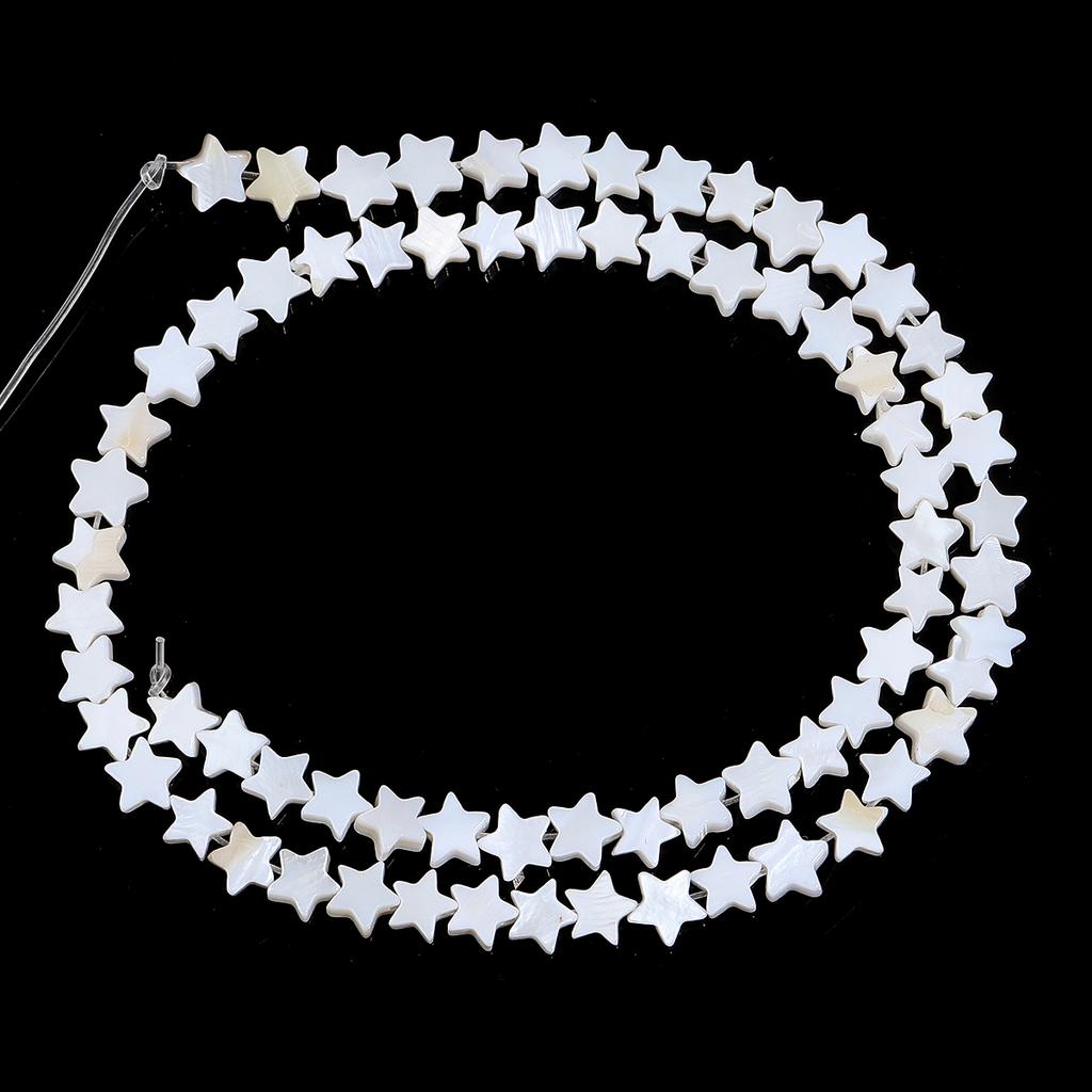 1strand Star Shape Shell Beads White Shell Charms Multiple Size Loose Beads For Necklace Bracelet Jewelry Making Accessories
