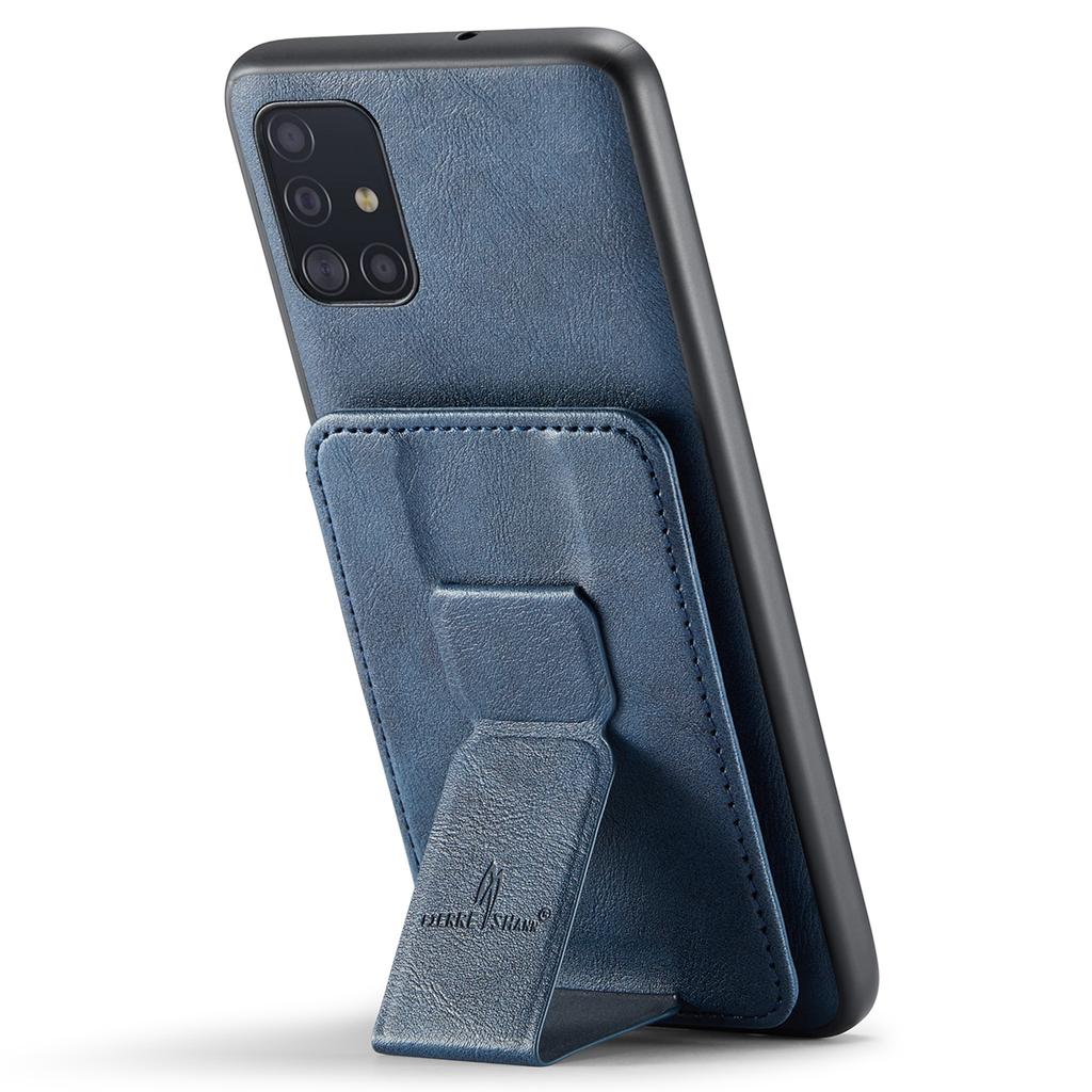 For Samsung Galaxy A51 4G SM-A515 Case Card Holder Leather Coated TPU Phone Cover