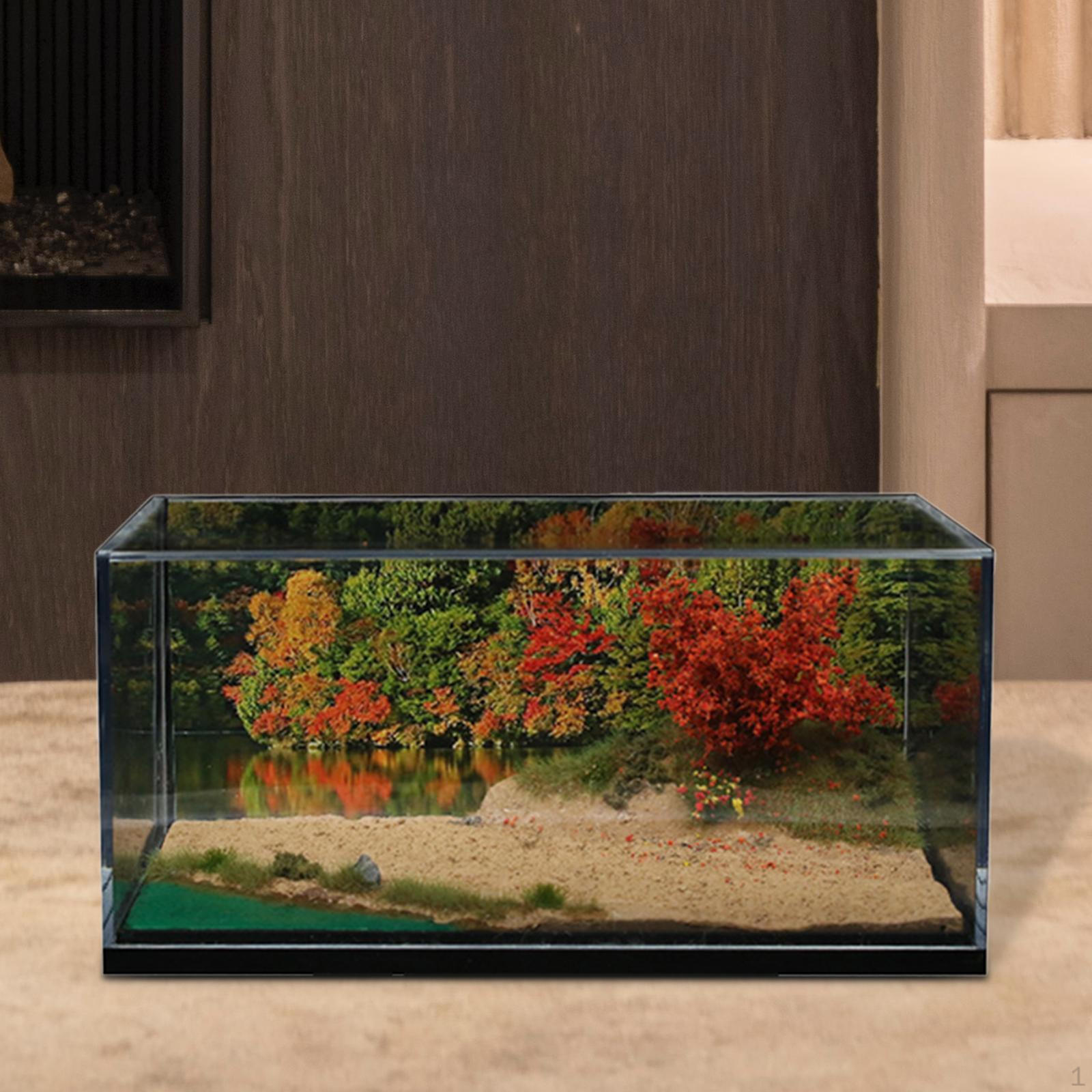 

Сцена-фон для дисплея в масштабе 1:64 с ящиком для хранения Креативный DIY Живописная Диорама Озеро