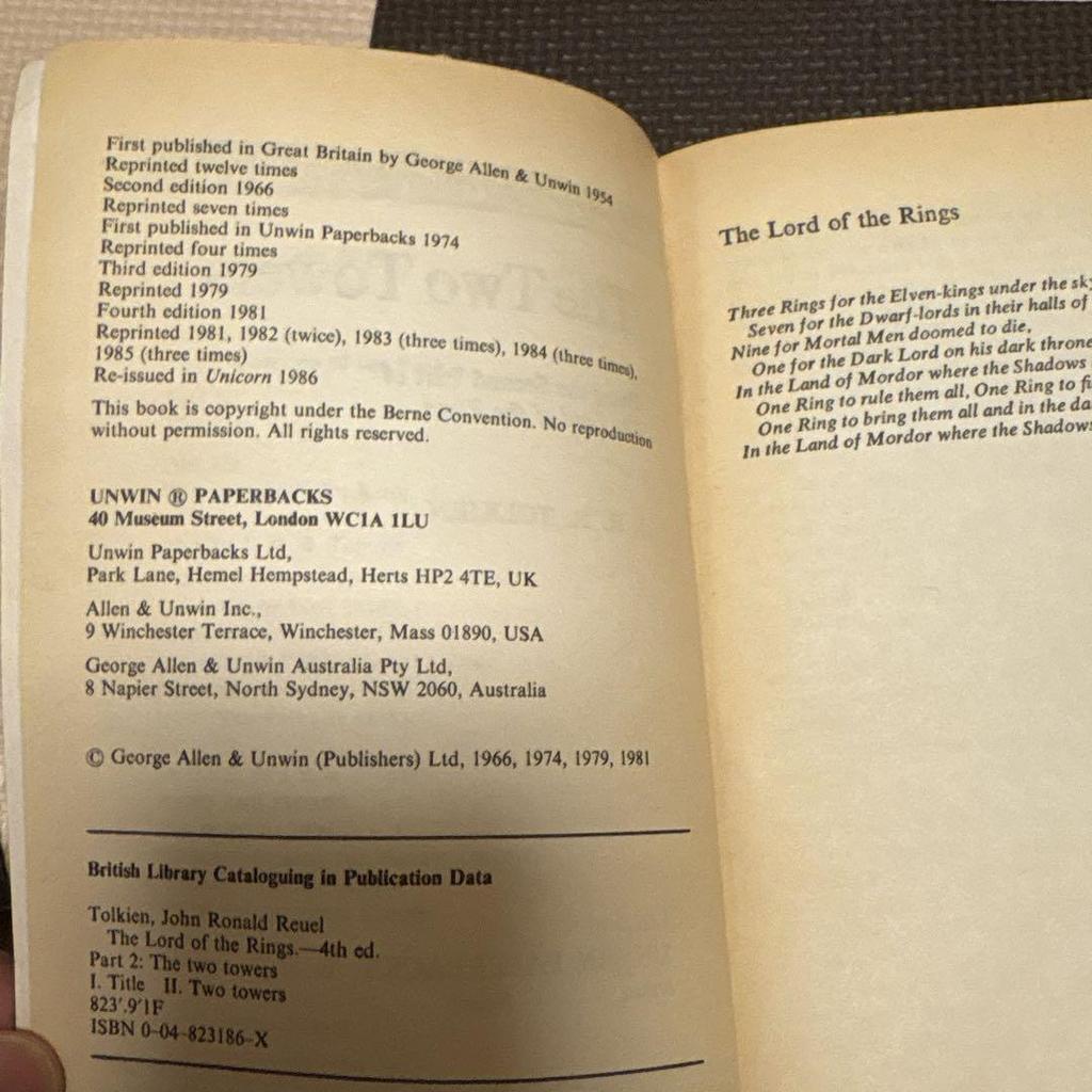 [USED] The Lord of the Rings, UK Publications, Complete Set