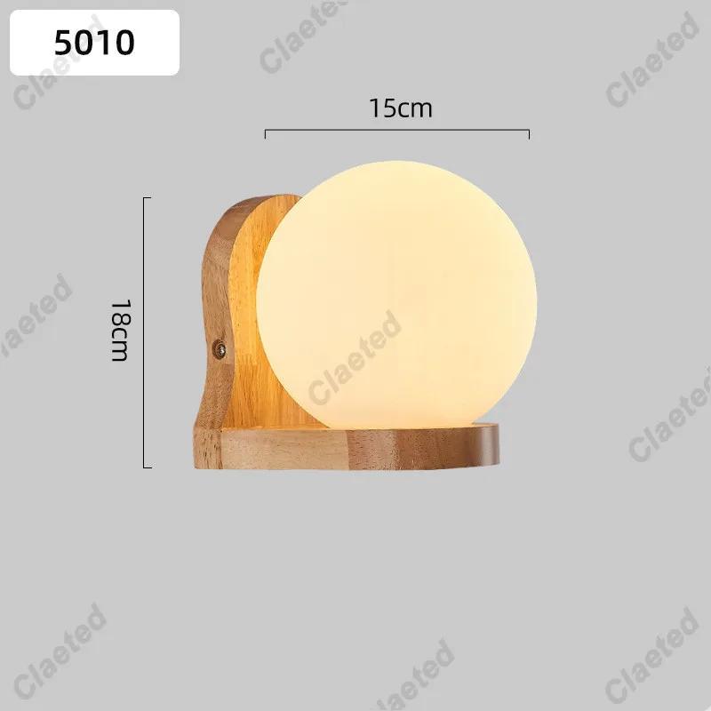 12 Style Creative Solid Wood Wall Lamp Indoor Decor Lamp Bedroom Bedside Lamp European Living Room Corridor Aisle Staircase Lamp
