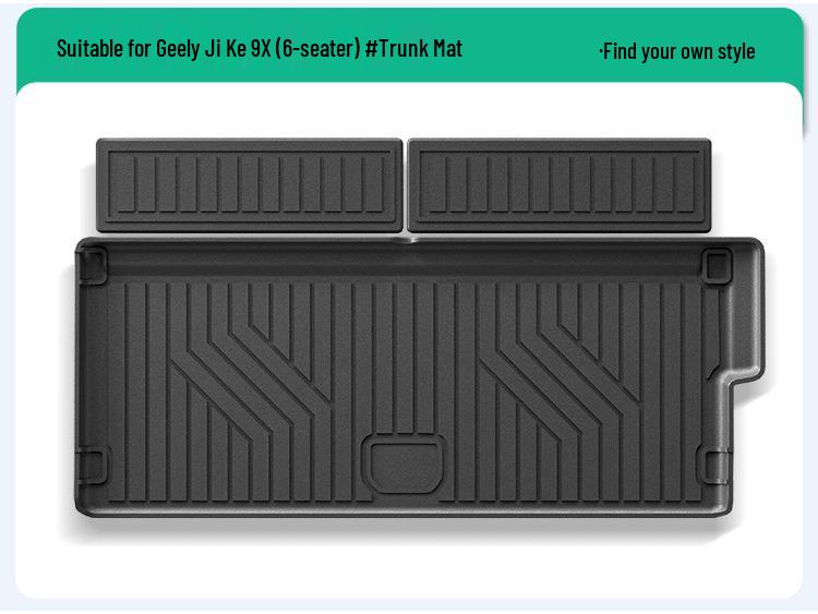 25 Suitable Zeekr 9X TPE All-Weather Car & Trunk Floor Mats (Vehicle-Specific)