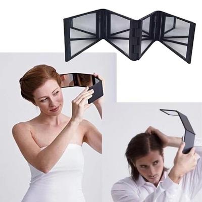 4-Wege-Spiegel, 360 Grad, tragbarer, faltbarer Schminkspiegel für den Schreibtisch, zum Selbsthaarschneiden, Schminkspiegel, Beauty-Tool