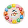 Orologio Giocattolo Orologio Didattico in Legno Orologio Pinguino Giocattoli Insegnare l'Ora Puzzle Numerico Impilabile Giocattoli Educativi Montessori per Bambini