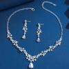 Elegant Rhinestone Jewelry Set Sparkling Crystal Bridal Necklace Bridal Accessories  Bridal Wear