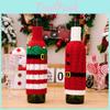 Whimsical Holiday Wine Bottle Outfits With Knit Fabric And Plastic Buckles For Parties