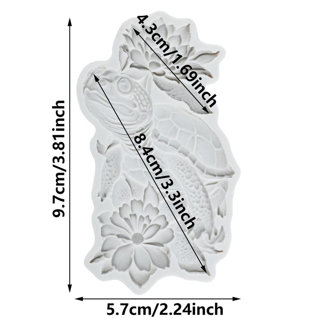 Sea Turtle Silicone Molds Turtle Fondant Mold Cake Decorating Tools Cupcake Topper Chocolate Candy Craft Gum Paste Polymer Clay