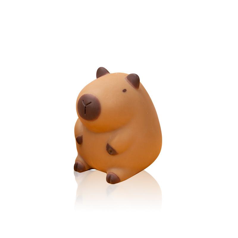 Capybara Entspannungsspielzeug Langsam aufsteigend Weich zum Quetschen Entlüftungsspielzeug Niedliches Tier Entspannungs-Quetschpuppe Geschenk für Alle Altersgruppen brown