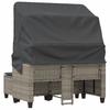 Vidaxl 2-Os. Garden Sofa With Canopy And Footrests, Grey, PE Rattan