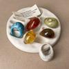Charm Transparent Resin Ring Melard Color Irregular Ring Unique Acrylic Geometric Ring  Girls