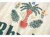 American High Street RH Retro Patchwork Coconut Tree Logo Zipper Jacket for Men & Women