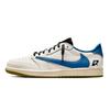 X Travis Scott Air Jordan 1 2026 Wanderer Cano Baixo Sapatos de Basquete Vintage Feminino Branco Azul DZ4137-700(Team1868- 2026)