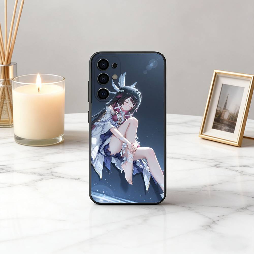 G-Genshin l-Impact Girl C-columbina-gic Phone Case For Samsung S25,S24,S21,S22,S23,S30,Ultra,S20,Plus,Soft Silicone Black Cover