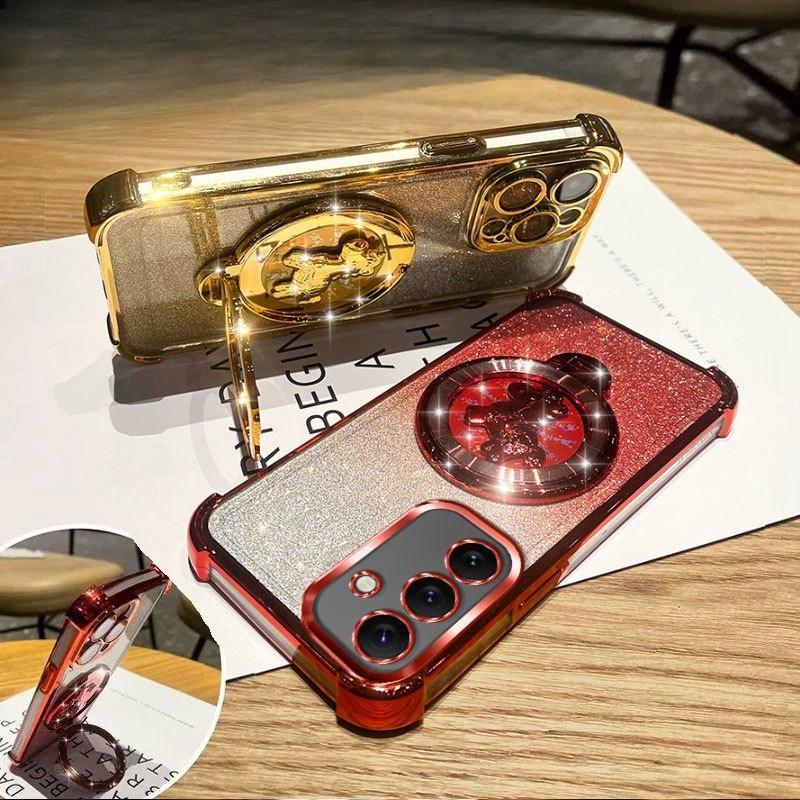Glitter Pony Bracket Bracelet Case for Samsung Galaxy A17 A07 A37 A57 A16 A26 A36 A56 A06 A15 A25 A35 A55 A14 A24 A34 A54 5G