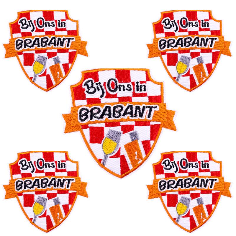 5pcs Wholesale Brabant Carnival Embroidered Patches Iron On Patch For Clothing Sew Netherland Patches On Clothes Decoration 