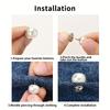 10pcs Pearl-Like Invisible Button for Chest and Neckline, No-Sew Anti-Show Fastener