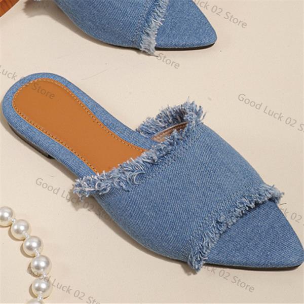 

Fashion 2025 Fashion Shoes Slippers Flat Luxury Slides Low Slipers Women Designer Cotton Fabric PU Hoof Heels Rubber Sewing Woman Shoes 36