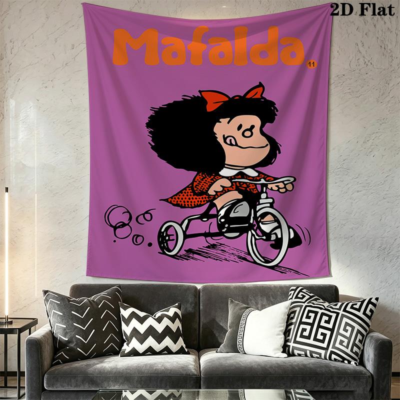 Mafalda Pattern Home Decor Tapestry, Wall Hanging, Decorative RV Wall Cloth.ZGT0914066