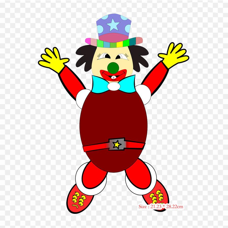 

Клоун мультфильм выглядывающий клоун цирк утюг на теплопередаче печать виниловые нашивки наклейки для одежды DIY аппликации моющиеся нашивки