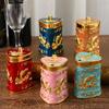 Retro Toothpick Holder Dispenser European Rose Flower Toothpick Dispenser Box for Kitchen Restaurant Toothpicks Home Decoration