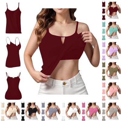 Women's Color Camisole With Removable Padded Sexy Plus Size Underwear