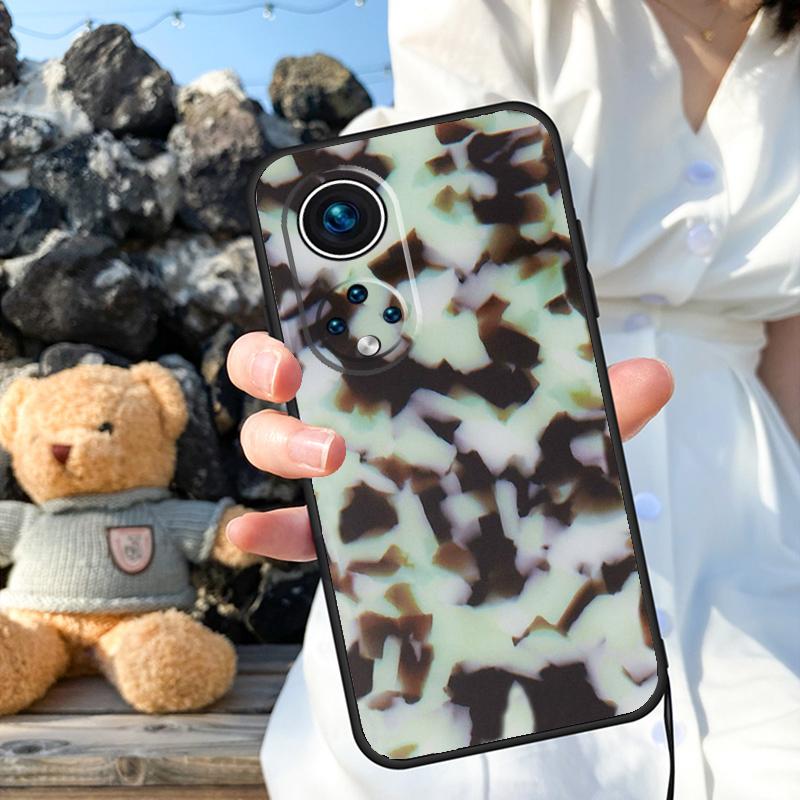 Tortoise Pattern Tortoiseshell Case For Honor Magic 6 Pro 90 70 50 Magic 5 Lite X6 X7 X8 X9 X6a X7a X8a X9a X8b X9b Cover
