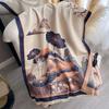 Korean Version Of Jacquard Warm Fashion Temperament Scarf Dual-Purpose Air-Conditioned Room Shawl Thickened Shawl