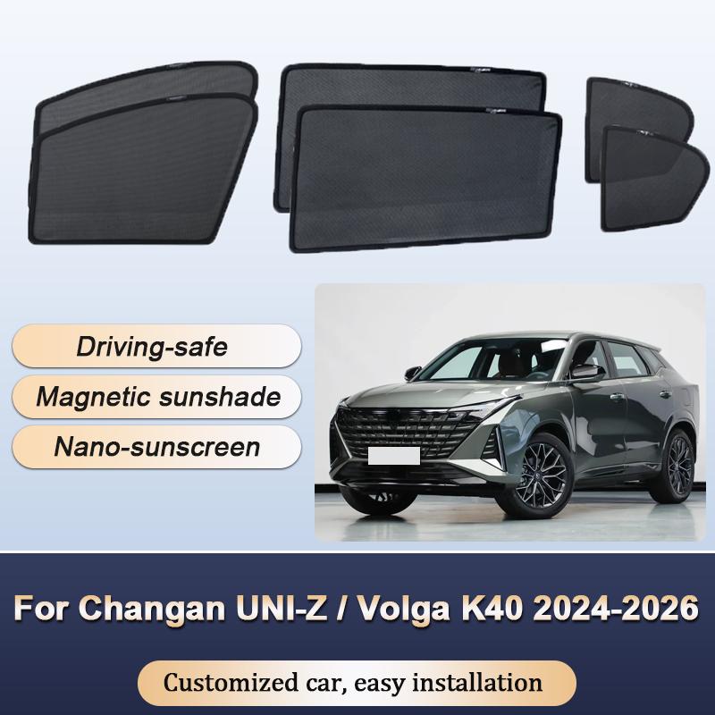 Sun Shades For Changan UNI-Z Volga K40 2024-2026 Sunshade Magnetic Heat insulation Curtains Privacy Window Visor Car Accessories