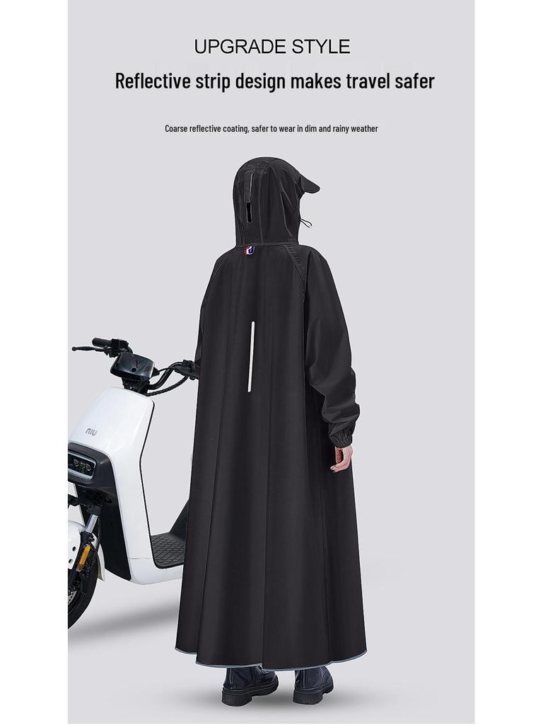 Thickened Waterproof Electric Car Raincoat: Full-Body One-Piece Poncho for Men, Storm-Proof and Enlarged for Adults