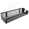 Under Desk Cable Management Tray Carbon Steel Under Desk Storage Basket Cable Organizer with Clamp for Office Home Black